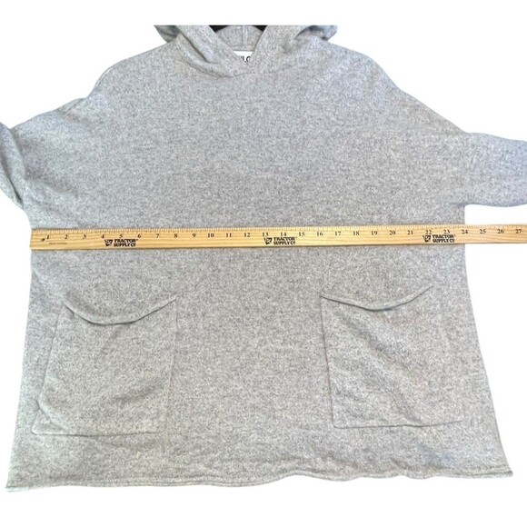 Filoro Womens 2 Ply Cashmere Long Sleeve Hooded Knit Sweater Pockets Gray M/L - Picture 6 of 9